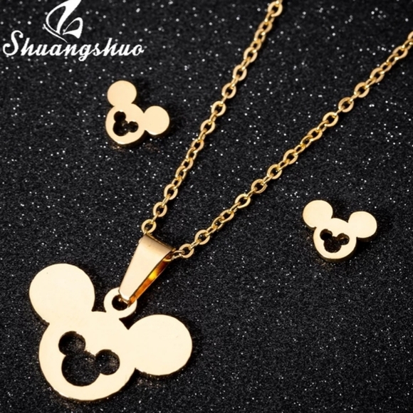 Jewelry - Stain Less Steel Mickey Mouse Set